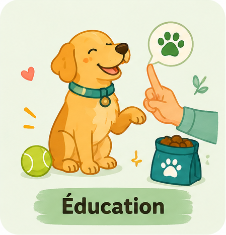 Illustration de la catégorie éducation pour chien