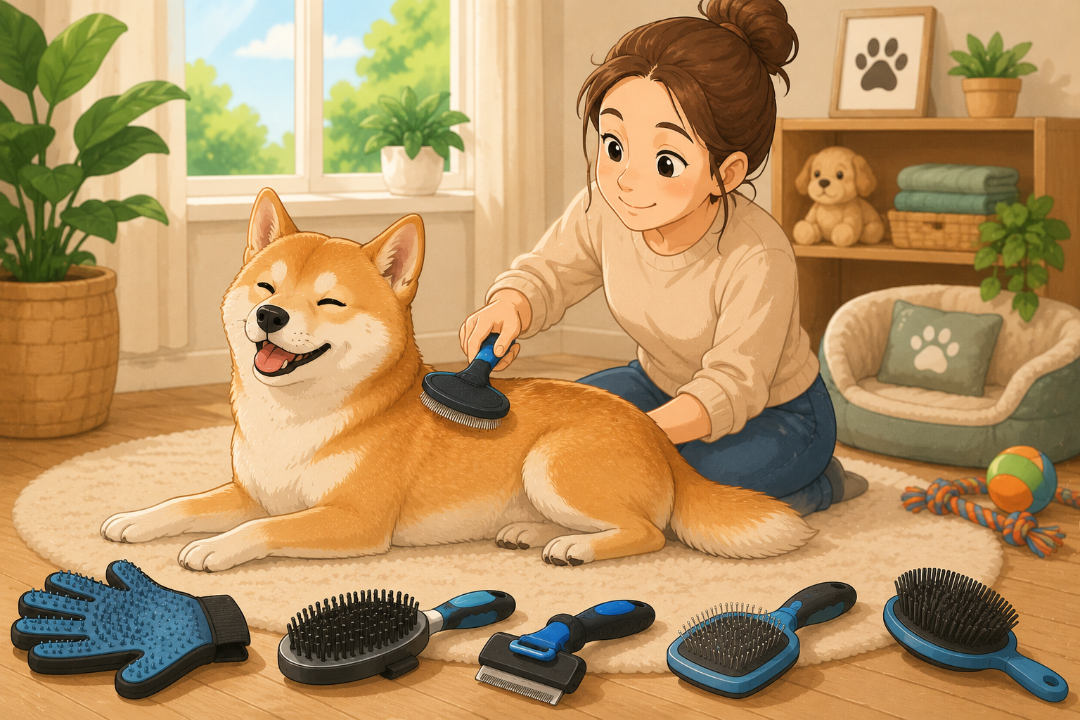 Illustration pour Les meilleures brosses pour chien à poils courts