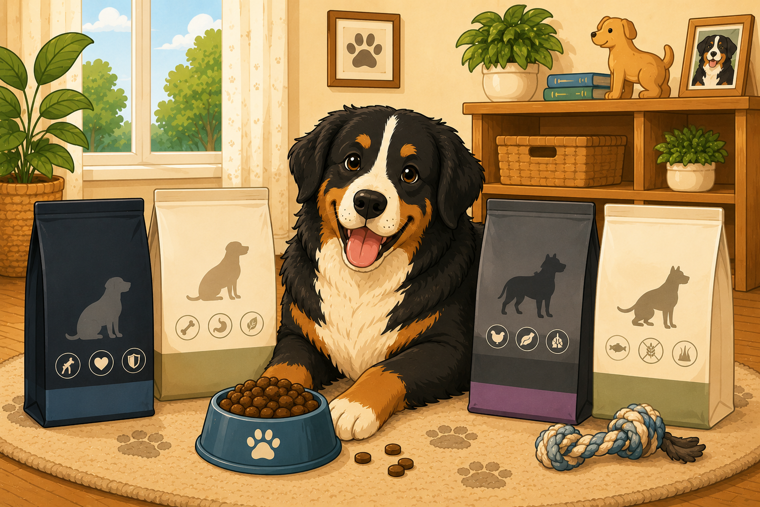 Illustration pour Les meilleures croquettes pour chien de grande race