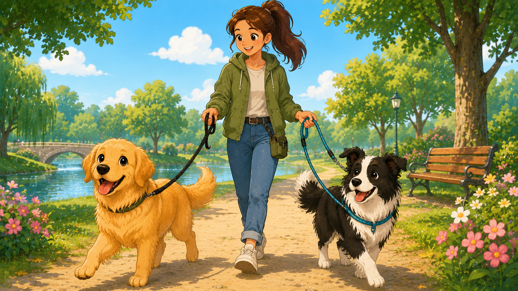 Illustration pour Meilleures laisses rétractables pour chien : liberté et sécurité