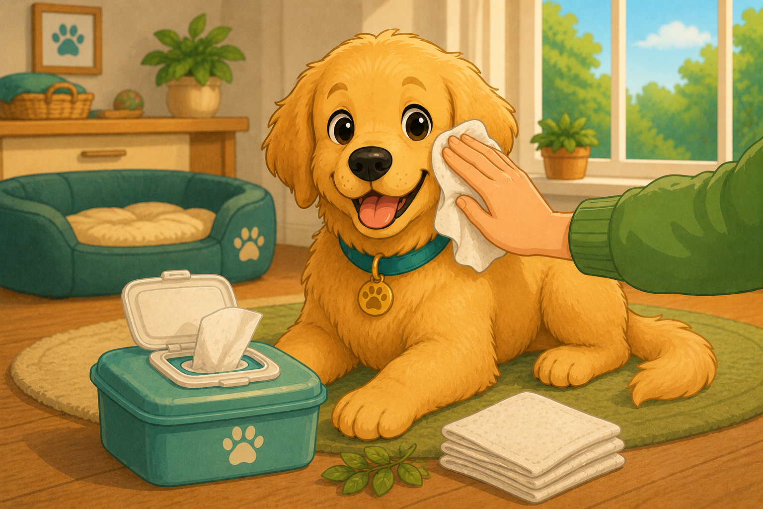 Illustration pour Les meilleures lingettes nettoyantes pour chien