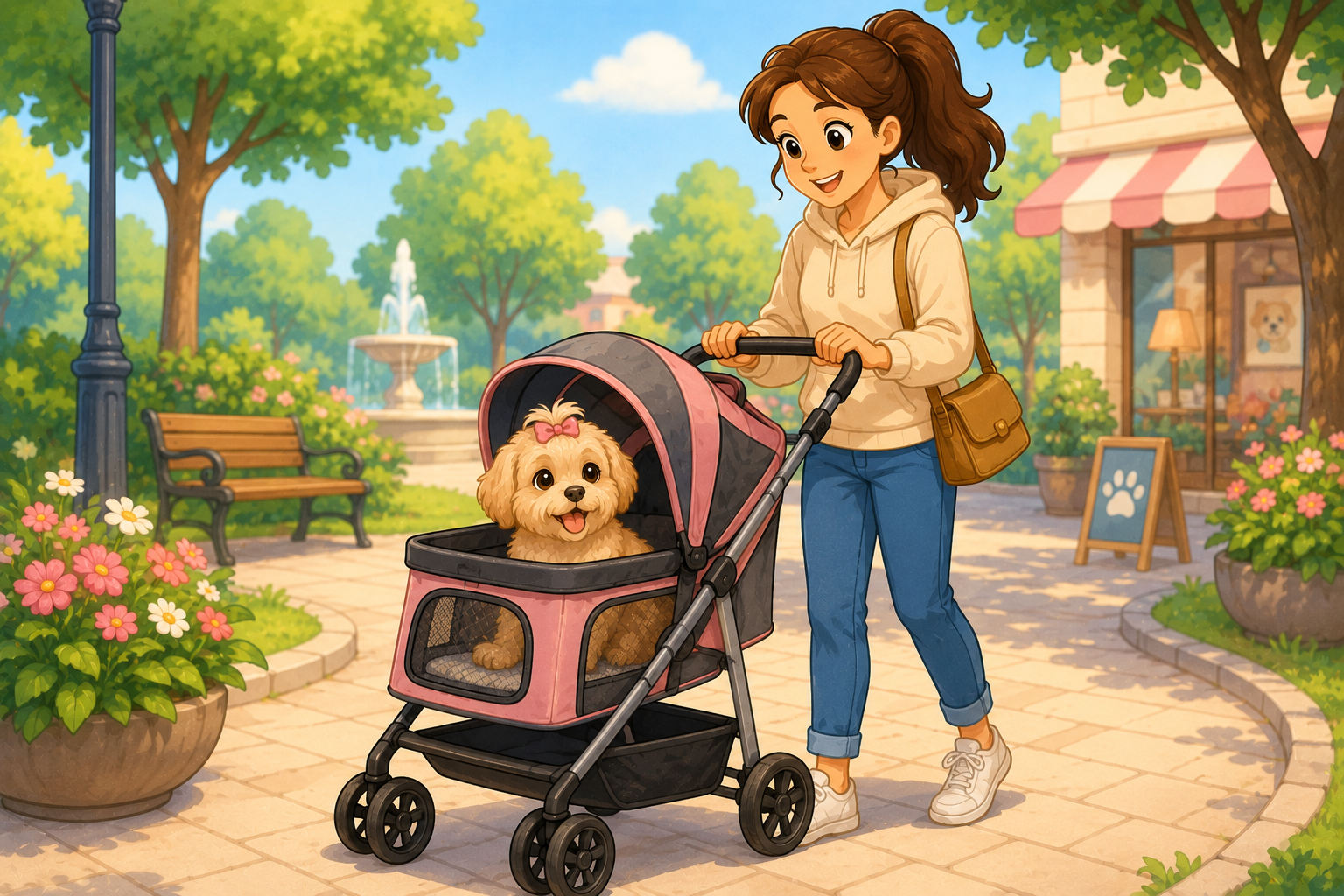Illustration pour Les meilleures poussettes pour chien