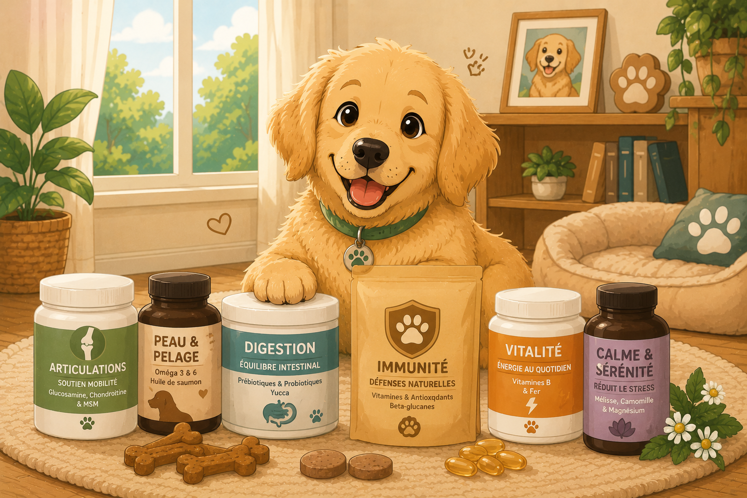 Illustration pour Les meilleurs compléments alimentaires pour chien
