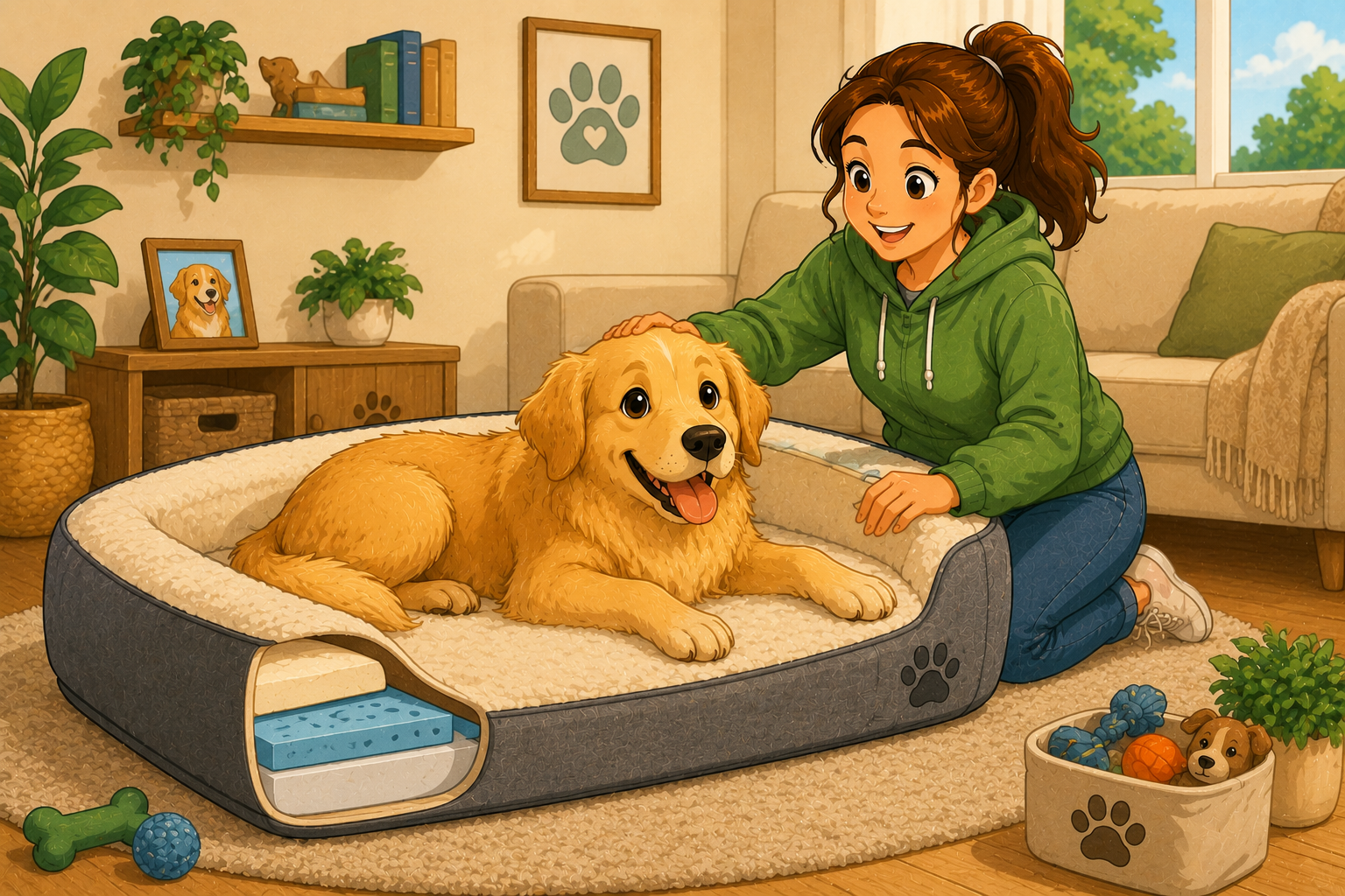 Illustration pour Les meilleurs paniers pour chien de grande taille