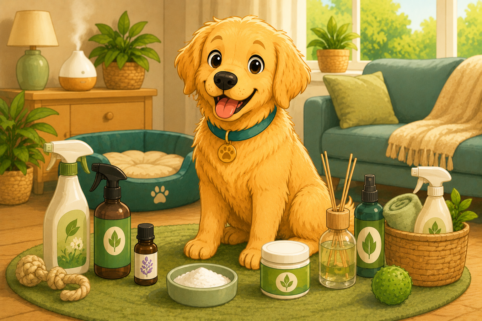 Illustration pour Les meilleurs produits contre les mauvaises odeurs de chien