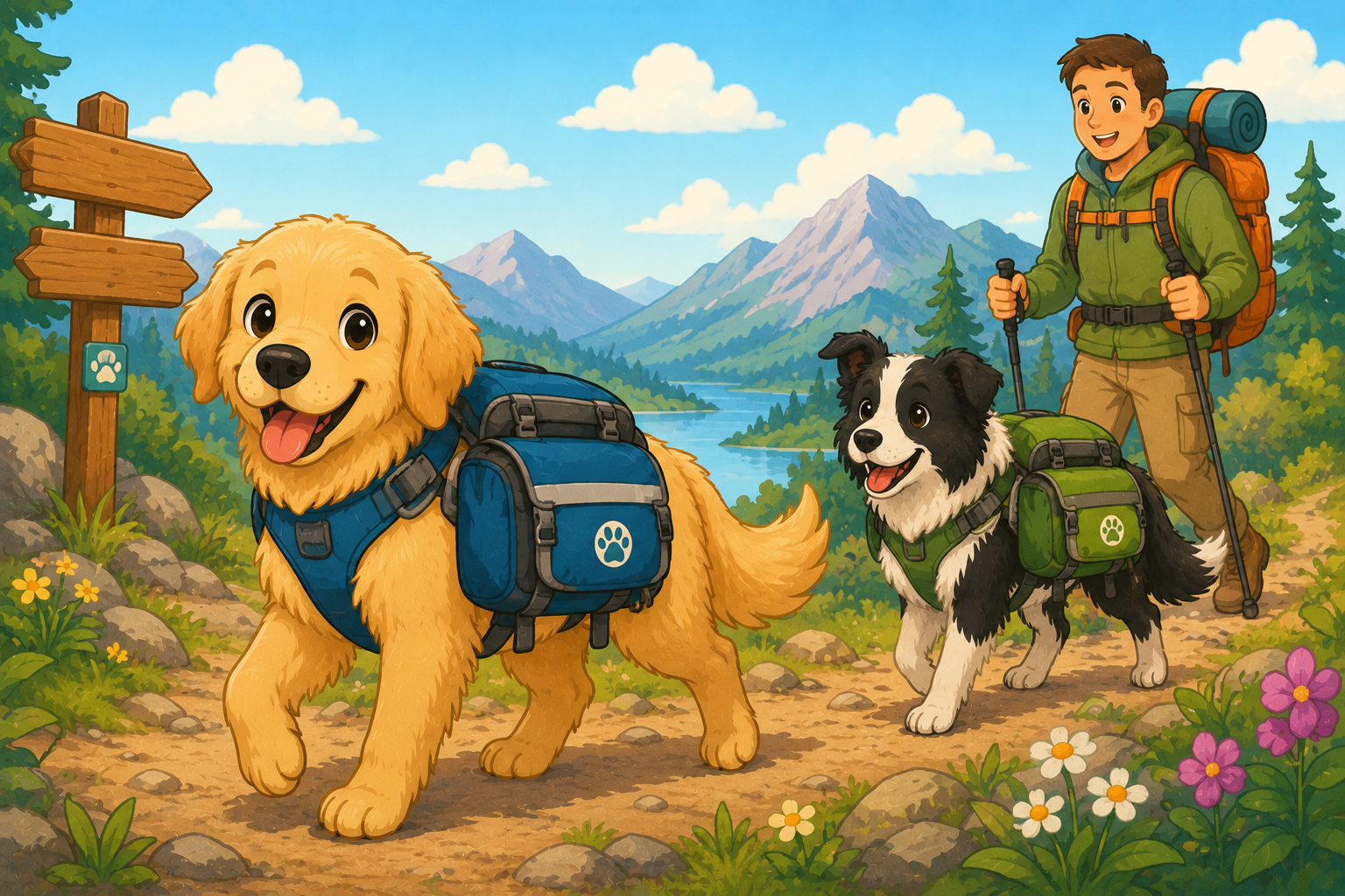 Illustration pour Les meilleurs sacs à dos pour chien randonneur