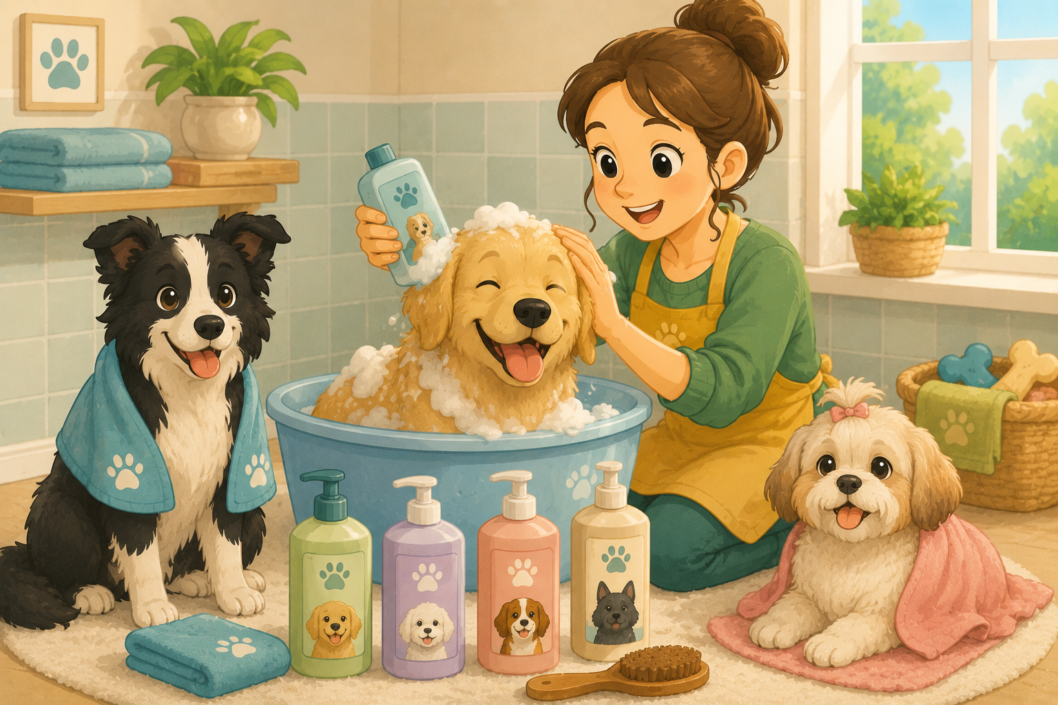 Illustration pour Les meilleurs shampoings pour chien